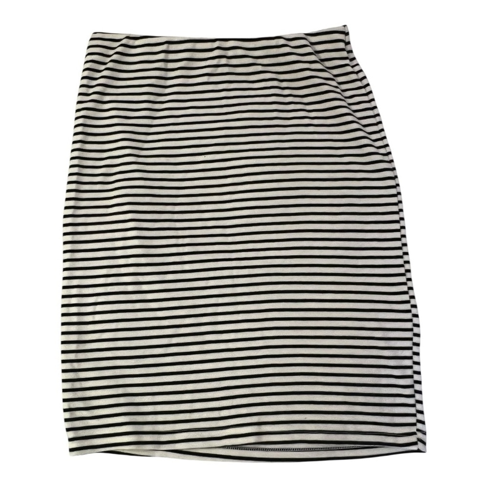SO Black and White Striped Miniskirt